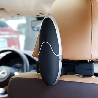 E-FOUR Auto Doek Hanger Achterbank Kleerhanger Hoofdsteun Auto Pak Hanger voor Jas Auto Jas Hanger Universal Vouwen haak zwart