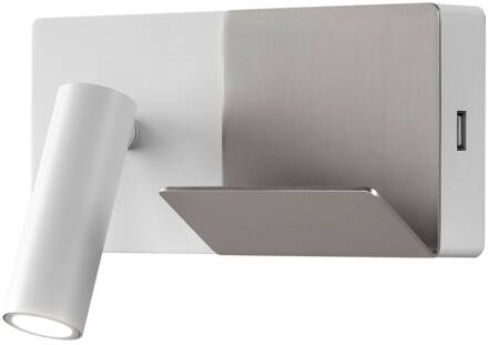 E-Lamp mini LED wandlamp wit/grijs wit, grijs