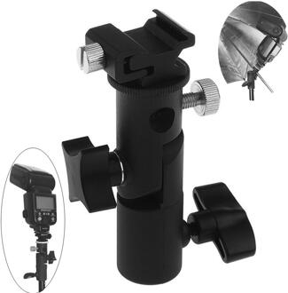 E Shape Universele Metalen Flash Bracket Stand Flitsschoen Speedlite Umbrella Holder E Stijl Lamphouder Fotografie Accessoires