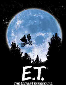 E.T. Maan Silhouet T-shirt - Zwart - 3XL