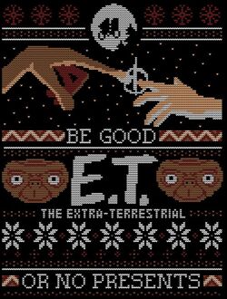 E.T. the Extra-Terrestrial Be Good Or No Presents Kerst T-shirt - Zwart - 3XL