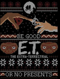 E.T. the Extra-Terrestrial Be Good or No Presents Women's Christmas Sweatshirt - Black - 3XL Zwart