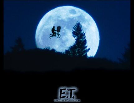 E.T. the Extra-Terrestrial Moon Cycle Unisex T-Shirt - Black - S Zwart