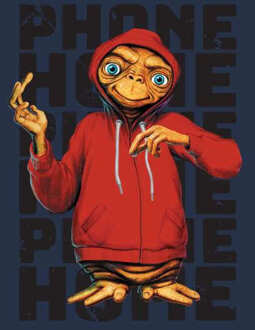 E.T. the Extra-Terrestrial Phone Home Stylised Hoodie - Navy - L