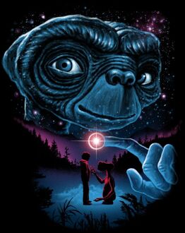 E.T. The Extra-Terrestrial X Ghoulish Phone Home Men's T-Shirt - Black - L Zwart