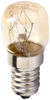 E14 15W ovenlamp, warm wit, transparant