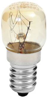 E14 15W ovenlamp, warm wit, transparant