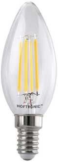 E14 LED Filament Lamp - 4 Watt 470 lumen - 2700K warm wit licht - kleine fitting - Vervangt 40 Watt - C37 kaarslamp Transparant