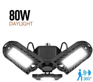 E26/80 W Triple Glow Vervormbare Garage gloeilampen met Motion sense LED Licht Plafond Licht voor Magazijn Studio voetbal veld 80W Motion sense A
