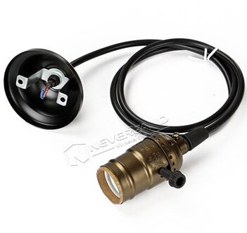 E27 110 V/220 V Lamp Schroef Socket Base Retro Edison Lamp Base Holder Hanger Lamp Licht Met Schakelaar koord antiek brons