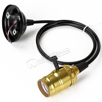 E27 110 V/220 V Lamp Schroef Socket Base Retro Edison Lamp Base Holder Hanger Lamp Licht Met Schakelaar koord goud
