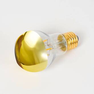 E27 3,5W LED kopspiegellamp A60 2700K goud per 2 helder, goud