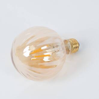 E27 3,8W LED G95 2700K 340lm Rillen amber per 5
