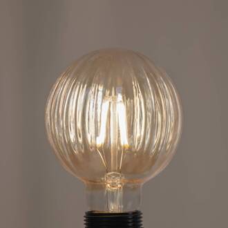 E27 3,8W LED lamp G95, 2700K, 340lm, amberkleurige groeven