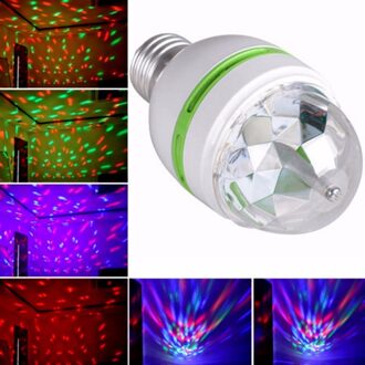 E27 3W AC85-260V Kleurrijke Auto Rotating Rgb Led Lamp Stage Light Party Lamp Disco 16 Kleuren