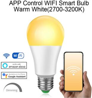 E27 85-265V LED Lamp RGB 15W Wifi APP Controle Smart Lamp 5W 10W RGBW RGBWW LED lamp IR Afstandsbediening Home Verlichting лампочки Wifi warm wit 15W