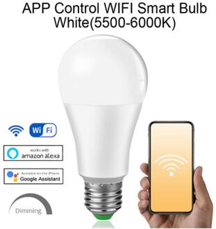 E27 85-265V LED Lamp RGB 15W Wifi APP Controle Smart Lamp 5W 10W RGBW RGBWW LED lamp IR Afstandsbediening Home Verlichting лампочки Wifi wit 15W