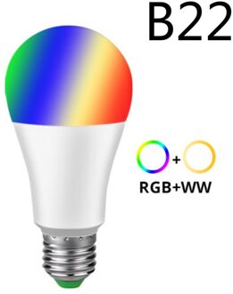 E27 B22 Wi-fi Slimme Led Lamp 15W Dimbare Rgbw Lamp Werk Met Alexa En Google Home Assistent Voor smart Leven Tuya App 06
