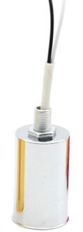 E27 E14 Keramische Schroef Base Ronde Led Light Bulb Lamp Socket Holder Adapter Gloeilampen Sockets Zwart/Wit/Goud/Chroom chroom / E14