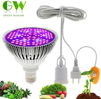 E27 Full Spectrum Grow Gloeilamp 30W 50W 80W Led Phyto Lamp Voor Planten Zaailingen 220V groei Lampen Voor Greenhouse Grow Tent Box