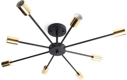 E27 Kroonluchters Licht Vintage Industriële verlichting Edison 8 Lichten Kroonluchter Armatuur Zwart Wit Niet Inbegrepen Lamp 85-265V