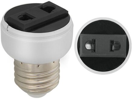 E27 Lamp Socket Licht Houder Us/Eu Plug Wit Converter Schroef Converter Lamp Base Connector Verlichting Armatuur Accessoires