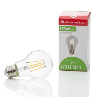 E27 LED lamp filament 4W, 470 lm, 2.700K, helder