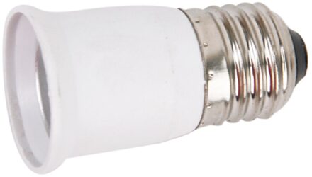 E27 Om E27 Base Socket Adapter Converter Holder Sluit Lampen ~ Wit