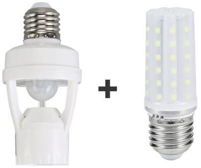 E27 Pir Motion Sensor Lamp Houder Voor Garage Infrarood Motion Activated Sensor E27 Lamp Basis Met Auto On/Off tuin Lamp Base Two-stuk Suit / 2 stk