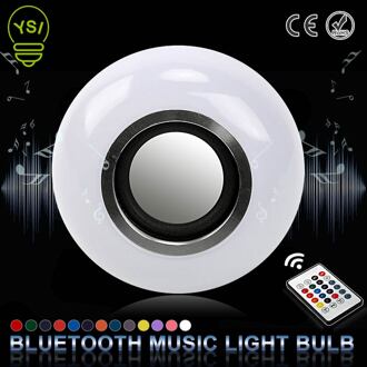 E27 Smart Wireless Bluetooth Speaker Muziek LED RGB Muziek Lamp Kleurrijke Dimbare 12 W LED Lamp Lampada Voor licht