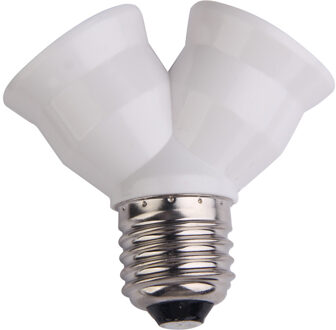 E27 Socket Base Uitbreiden Splitter Plug Lamphouder Fitting Houder Dual Dubbele Halogeen Lamp Koper Contact Adapter Converter