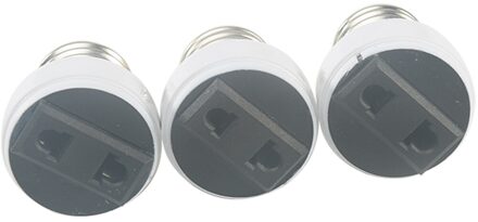 E27 Wit Adapter Lamp Base Houder Verlichting Armatuur Abs Schroef Connector Accessoires Lamp Socket Us/Eu Plug