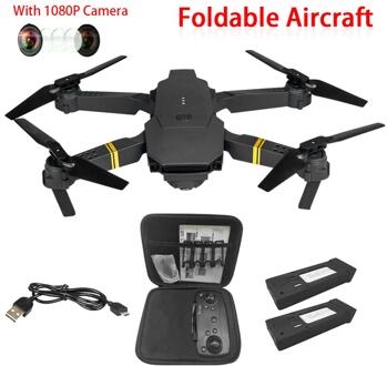 E58 Wifi Fpv Met Groothoek Hd 1080P Camera Hight Hold Modus Opvouwbare Arm Rc Quadcopter Drone X Pro Rtf Dron Voor 1080P 2 accu