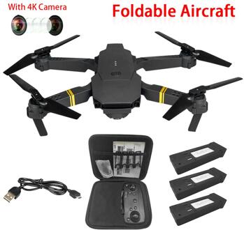 E58 Wifi Fpv Met Groothoek Hd 1080P Camera Hight Hold Modus Opvouwbare Arm Rc Quadcopter Drone X Pro Rtf Dron Voor 4K 3 accu