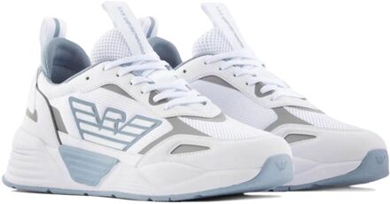 EA7 Ace Runner Sneakers Heren wit - blauw - grijs - 40 2/3