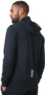 EA7 Emporio Armani EA7 hoody met ritssluiting voor heren in marineblauw Navy