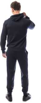 EA7 Heren Emporio Armani EA7 Core Identity Trainingspak met volledige rits in marineblauw - maat Navy