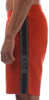 EA7 Heren Emporio Armani EA7 Logo Series Katoenmix Bermudashorts in Oranje - maat