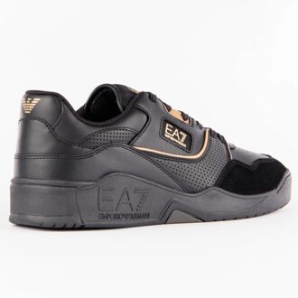 EA7 herensneakers met logo-patch - maat EU 41 Zwart