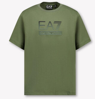 EA7 Kinder jongens t-shirt in Bruin/groen - 128