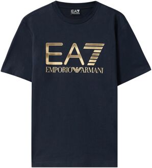 EA7 Logo Series Oversized Logo Crew T-shirt Heren