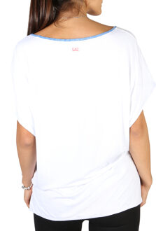 EA7 Ontspannen Pas V-hals Korte Mouwen T-shirt Wit