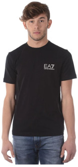 EA7 Train Core ID Crew T-shirt Heren Sportshirt casual - Maat L  - Mannen - zwart/zilver