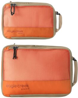 Eagle Creek Pack-It Reveal Compression Cube Set S/M mandarin Oranje - H 35 x B 25 x D 8 cm