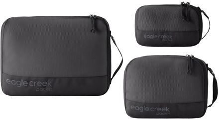 Eagle Creek Pack-It Reveal Cube Set XS/S/M black Zwart - H 25 x B 36 x D 8 cm
