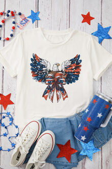 Eagle Graphic T-shirt met Korte Mouwen - maat L Wit