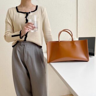 [Eam] Vrouwen Lente Vintage Vierkante Handtas Pu Leer Persoonlijkheid Alle-Match Crossbody Schoudertas Mode Tij 18A1634 bruin