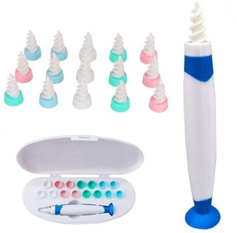 Ear Wax Verwijder Tool Met 16 Zuigkoppen Portable Vacuüm Oor Cleaner Machine Elektronische Schoonmaken Oor Wax blauw