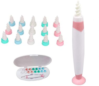 Ear Wax Verwijder Tool Met 16 Zuigkoppen Portable Vacuüm Oor Cleaner Machine Elektronische Schoonmaken Oor Wax roze