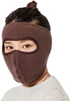 Earcuffs Winter Warm Gezicht Cover Full Face Cover Winddicht Ski Gezicht Die Oor Warmer Ademend Voor Outdoor Earcuffs H-beste koffie